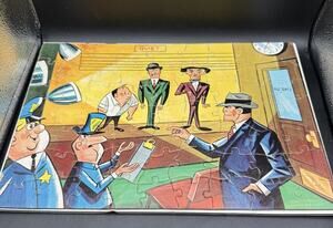 Rare Vintage 1960’s Jaymar Dick Tracy Line Up Picture Tray Puzzle Comic Strip